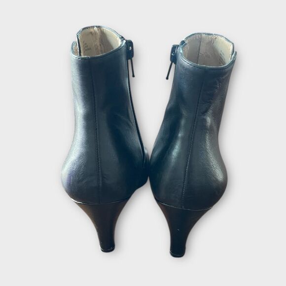 INC Black Leather Hannah Ankle Booties Sz 9Sleek, Versatile & Office-Ready - Picture 3 of 7